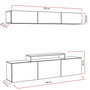 Hanah Home Mueble de TV Blanco con Estante de Pared